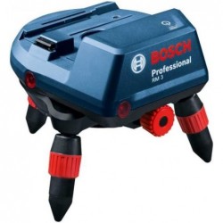 Bosch RM3 Suport rotativ motorizat pentru nivele laser cu linii + Telecomanda RC 2 + Baterii 1.5V + BM 3 Suport pentru perete +