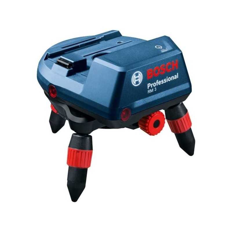 Bosch RM3 Suport rotativ motorizat pentru nivele laser cu linii + Telecomanda RC 2 + Baterii 1.5V + BM 3 Suport pentru perete +