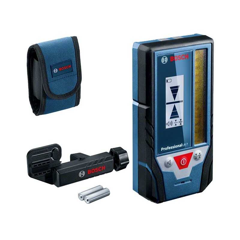 Bosch LR 7 Receptor laser rosu/verde, 5 - 50m - compatibile cu generatiile noi de nivele laser cu linii incepand cu GCL 2-50 /CG