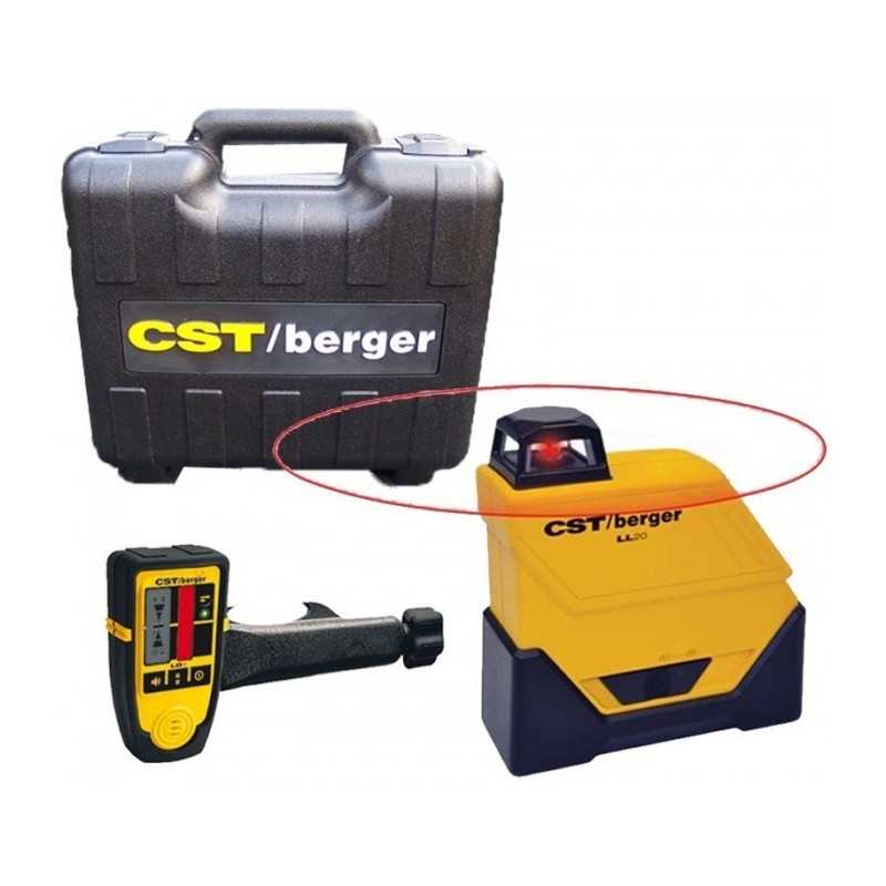 Bosch CST/berger LL20 Set nivela laser plan 360gr pentru exterior, 80m, receptor 160m, precizie 0.15mm/m orizontal