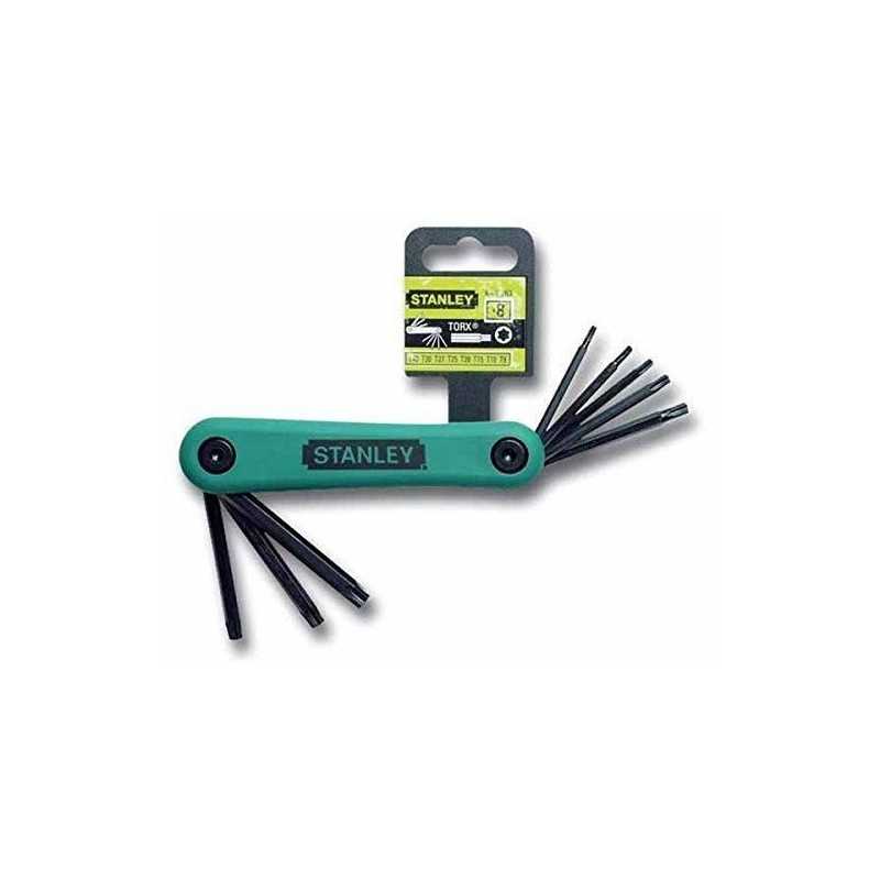 Stanley 4-69-263 Set 8 chei Torx pliabili in carcasa T9/T10/T15/T20/T25/T27/T30/T40