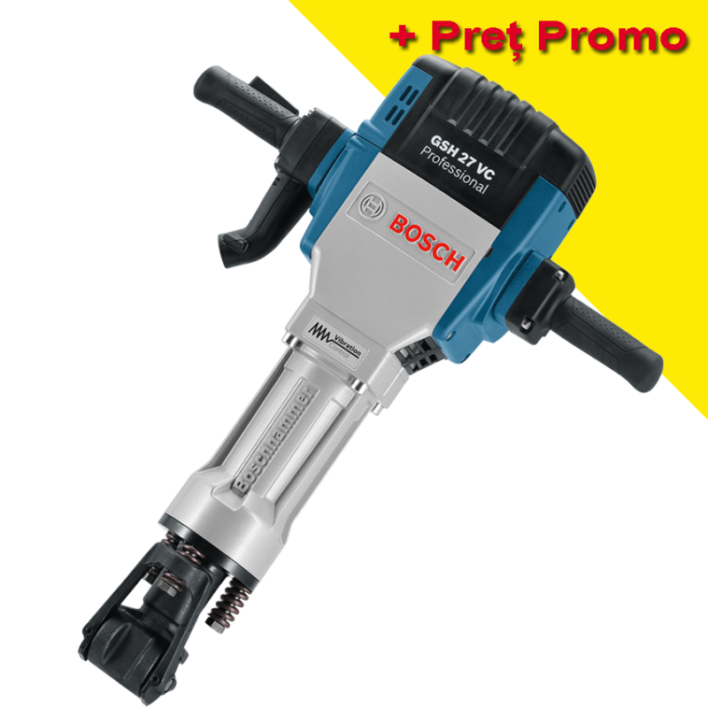 BOSCH GSH 27 VC Ciocan demolator 2000 W, 62 J, prindere hexagon 28 mm