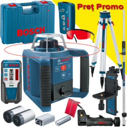 BOSCH GRL 300 HV Nivela laser rotativa (300 m) + BT 170 Trepied + GR 240 Rigla