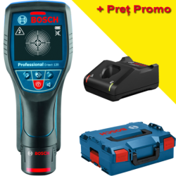 BOSCH D-tect 120 Detector de metale cu 1 acumulator Li-Ion, 2Ah + L-BOXX
