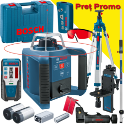BOSCH GRL 300 HV Nivela laser rotativa (300 m) + BT 300 HD Trepied + GR 240 Rigla