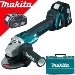 MAKITA DGA506RTE Polizor unghiular brushless, cu 2 acumulatori Li-Ion, 18V, 5Ah