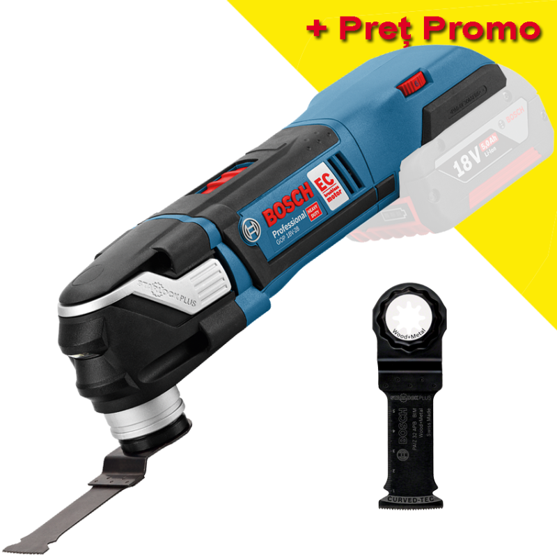 BOSCH GOP 18V-28 (SOLO) Multicutter  brushless, Li-Ion, fara acumulator in set