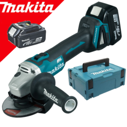 MAKITA DGA506RTJ Polizor unghiular brushless, cu 2 acumulatori Li-Ion, 18V, 5Ah