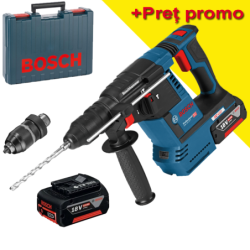 BOSCH GBH 18V-26 F Ciocan rotopercutor brushless, cu 2 acumulatori Li-Ion, 6Ah, 2.6J