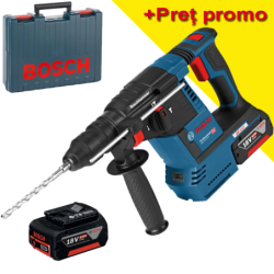 BOSCH GBH 18V-26 Ciocan rotopercutor brushless, cu 2 acumulatori Li-Ion, 6Ah, 2.6J