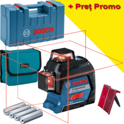 BOSCH GLL 3-80 Nivela laser cu linii (30 m) + Valiza