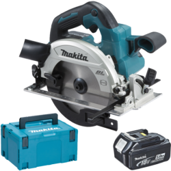 MAKITA DHS660RTJ Ferastrau circular brushless cu 2 acumulatori Li-Ion, 18V, 5Ah + Makpac