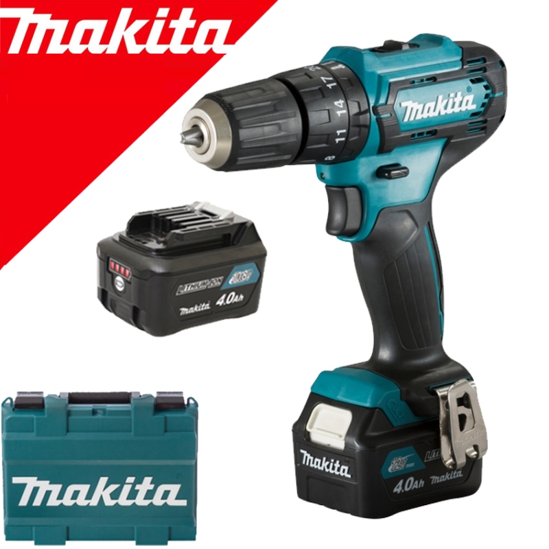 MAKITA HP333DSME Masina de gaurit cu percutie cu 2 acumulatori Li-Ion, 12V, 4Ah, 30Nm