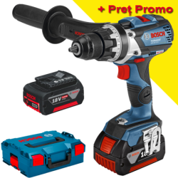 BOSCH GSR 18V-110 C Masina de gaurit si insurubat brushless cu 2 acumulatori Li-Ion, 5Ah, 110Nm + L-BOXX