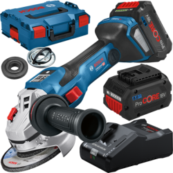 BOSCH GWS 18V-15 SC Polizor unghiular cu regulator brushless BITURBO, cu 2 acumulatori ProCore Li-Ion, 8Ah, diametru disc 125 m