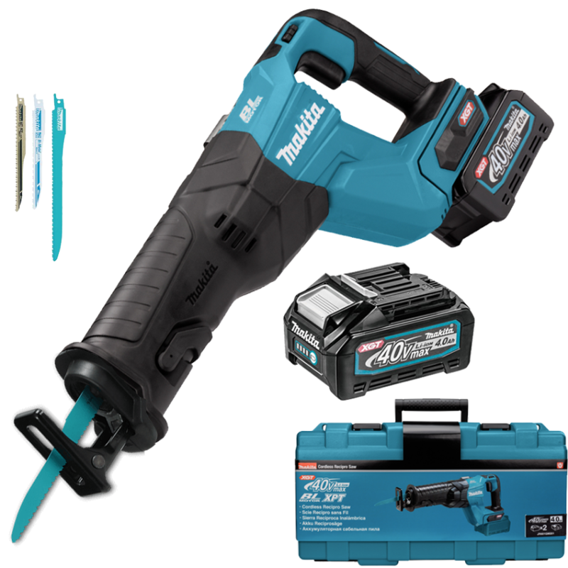 MAKITA JR001GM201 Ferastrau alternativ brushless, cu 2 acumulatori Li-Ion, 40V XGT, 4Ah