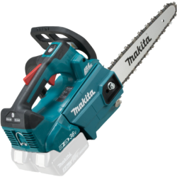 MAKITA DUC256CZ Ferastrau cu lant brushless pentru sculptat, Li-Ion, 2x18V, lama 25 cm, grosime lant 1.3 mm, pas 1/4", fara acum