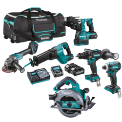 MAKITA DK0115G601 Kit 6 scule 40V XGT (HP001G + GA005G + HR001G + HS003G + JR001G + TD001G) cu 2 acumulatori Li-Ion, de 4 Ah + A