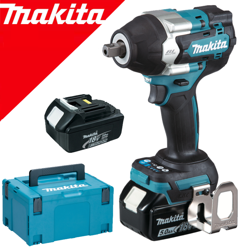 MAKITA DTW701RTJ Masina de insurubat cu impact brushless, cu 2 acumulatori Li-Ion, 18V, 5Ah, 700Nm