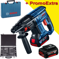BOSCH GBH 180-LI Ciocan rotopercutor brushless, cu 2 acumulatori Li-Ion 4Ah, 2J + Valiza + Set 11 accesorii