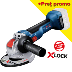 BOSCH GWX 18V-10 (SOLO) Polizor unghiular brushless, Li-Ion, diametru disc 125, fara acumulator in set, cu X-LOCK