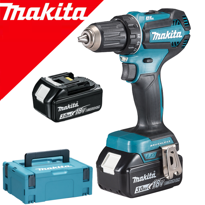 MAKITA DDF485RFJ Masina de gaurit si insurubat brushless cu 2 acumulatori Li-Ion, 18V, 3Ah, 50Nm + Makpac