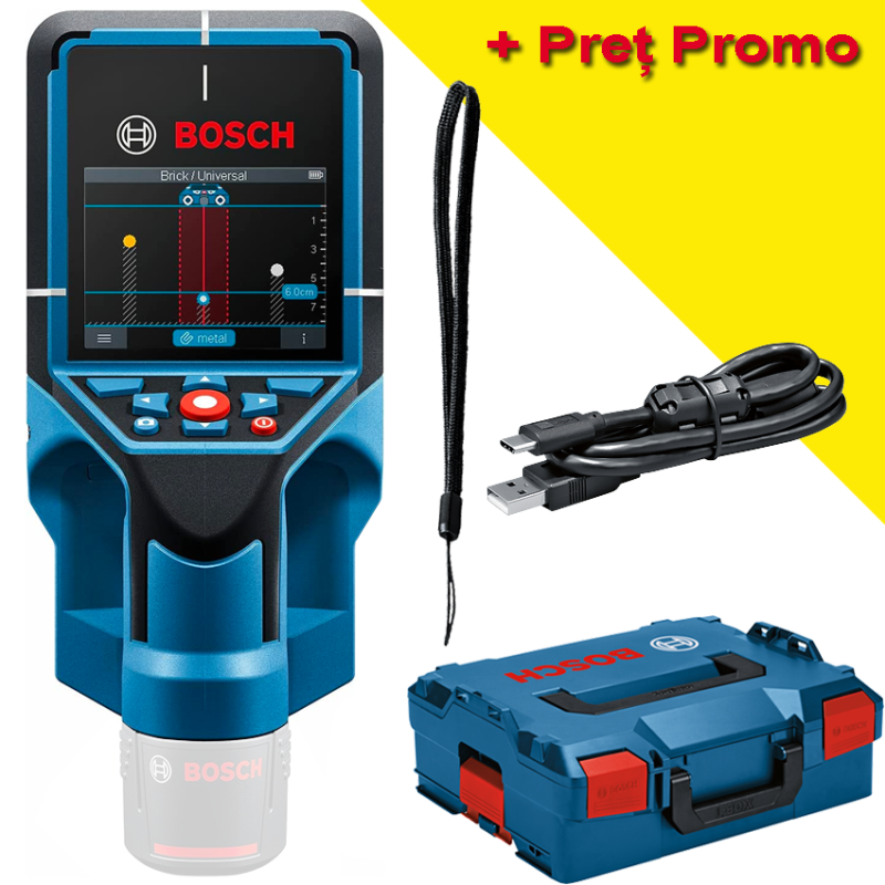 BOSCH D-tect 200 C (SOLO) Detector de metale + L-BOXX BOSCH D-tect 200 C (SOLO) Detector de metale + L-BOXX