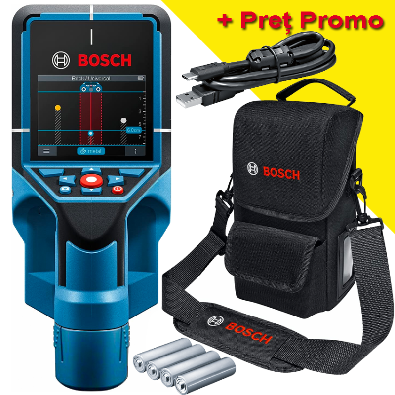 BOSCH D-tect 200 C (SOLO) Detector de metale + Suport baterii BOSCH D-tect 200 C (SOLO) Detector de metale + Suport baterii