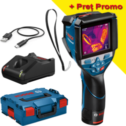 BOSCH GTC 600 C Camera termica digitala, cu 1 acumulator Li-Ion, 2Ah + Incarcator rapid de 4Ah GAL12V-40 + L-BOXX