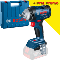 BOSCH GDS 18V-400 (SOLO) Surubelnita cu impact brushless, Li-Ion, 400Nm, prindere 1/2", fara acumulator in set + Valiza