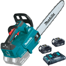MAKITA DUC356PT2 Ferastrau cu lant brushless cu 2 acumulatori Li-Ion, 2x18V, 5Ah, lama 35 cm, grosime lant 1.1 mm, pas 3/8" + In