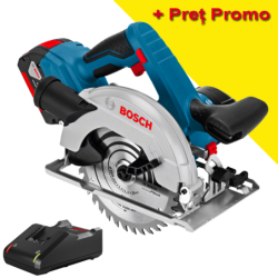 BOSCH GKS 18V-57 Ferastrau circular cu 1 acumulator Li-Ion, 4Ah + Incarcator de 4Ah