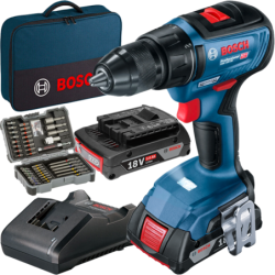 BOSCH GSR 18V-50 Masina de gaurit si insurubat brushless cu 2 acumulatori Li-Ion, 2Ah, 50Nm, cu incarcator de 2Ah GAL18V-20 + Se
