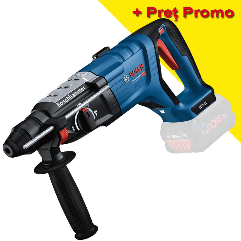 BOSCH GBH 18V-28 DC (SOLO) Ciocan rotopercutor brushless, Li-Ion, 3.4J, fara acumulator in set