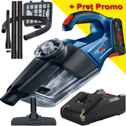 BOSCH GAS 18V-1 Aspirator 18V cu 1 acumulator Li-Ion, 4Ah + Incarcator rapid de 4Ah GAL18V-40