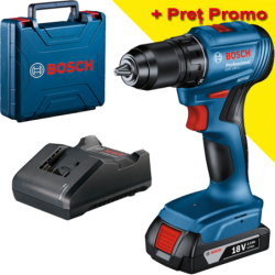 BOSCH GSR 185-LI Masina de gaurit si insurubat brushless cu 1 acumulator Li-Ion, 2Ah, 50Nm + Valiza