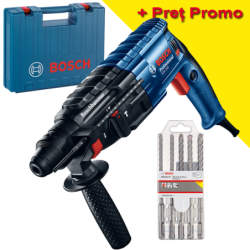 BOSCH GBH 240 Ciocan rotopercutor SDS-plus 790 W, 2.7 J + Set 5 burghie SDS-PLUS-5X, 6/6/8/8/10 mm