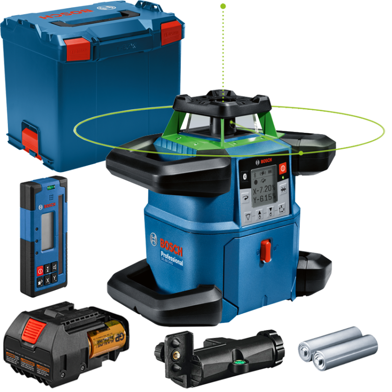 BOSCH GRL 650 CHVG + LR 65 G Nivela laser rotativa cu laser VERDE (650 m) + Receptor + L-BOXX BOSCH GRL 650 CHVG + LR 65 G Nivela laser rotativa cu laser VERDE (650 m) + Receptor + L-BOXX