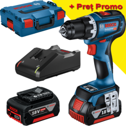 BOSCH GSR 18V-90 C Masina de gaurit si insurubat brushless cu 2 acumulatori Li-Ion, 5Ah, 64Nm + L-BOXX