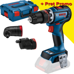 BOSCH GSR 18V-90 FC + GFA 18-M + GFA 18-W + GFA 18-E (SO Masina de gaurit si insurubat brushless, Li-Ion, 64Nm + 3 atasamente +