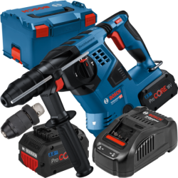 BOSCH GBH 18V-28 CF Ciocan rotopercutor brushless cu 2 acumulatori Li-Ion, 18V, 8Ah, 3.4J + Incarcator rapid + L-BOXX