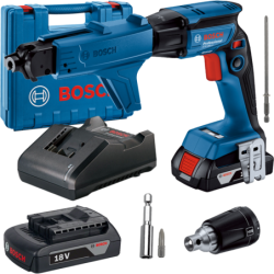 BOSCH GTB 185-LI + GMA 55 Masina de insurubat brushless, cu 2 acumulatori Li-Ion, 2Ah, cu incarcator de 2Ah GAL18V-20 + Valiza +
