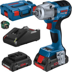 BOSCH GDS 18V-450 PC Surubelnita cu impact brushless, cu 2 acumulatori ProCore Li-Ion, 4Ah, 450Nm, prindere 1/2" + L-BOXX