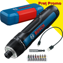 BOSCH GO 3 Surubelnita cu acumulator incorporat 3.6V, 5Nm + Set 8 biti + Caseta