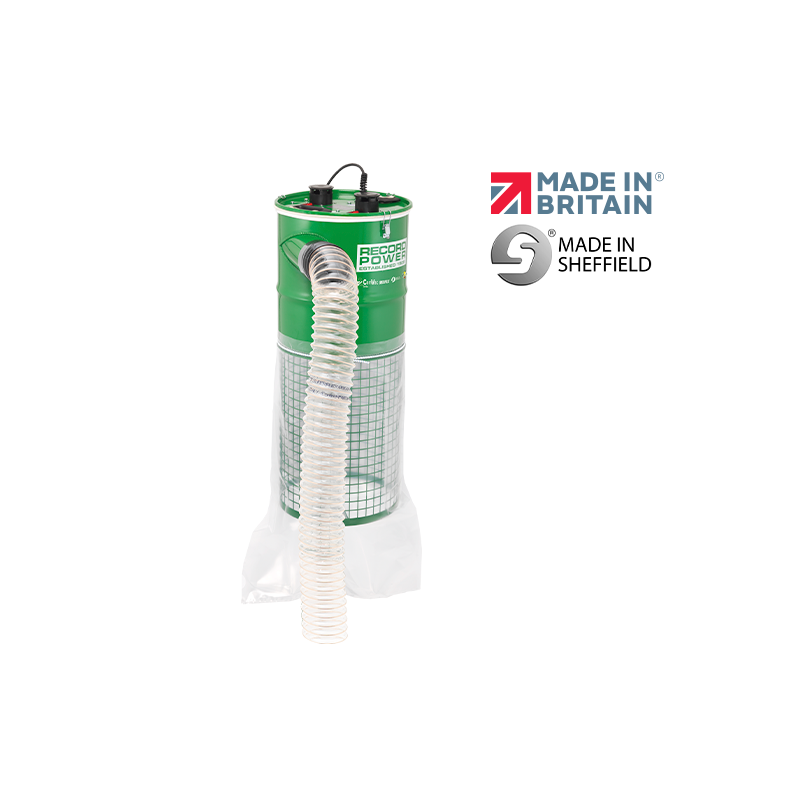 RECORD POWER CGV286-3-WALL Extractor compact de montat pe perete cu 2 metri de furtun, 2x1000W, 108L