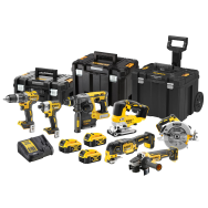 DEWALT Kit 7 scule 18V Surubelnita cu impact Li-Ion, 205 Nm, brushless (DCF887N) + Masina de gaurit cu percutie, Li-Ion, 70Nm, b