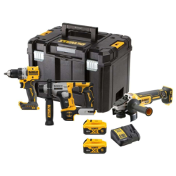 DEWALT Kit 3 Scule 18V Masina de gaurit Li-Ion, 90Nm, brushless (DCD800) + Ciocan Rotopercutor Li-ion, brushless, 1.4 J (DCH172)