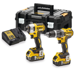 DEWALT Kit 2 scule 18V Masina de gaurit si insurubat cu percutie (DCD796N) Li-Ion, 18V, 70 Nm + Masina de insurubat cu impact (D