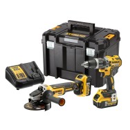 DEWALT Kit 2 scule 18V Masina de gaurit si insurubat cu percutie (DCD796) Li-Ion, 18V, 27 Nm + Polizor unghiular Li-Ion, brushle