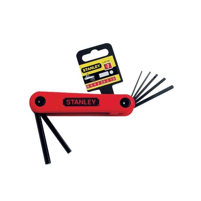 Stanley 4-69-261 Set 7 chei imbus pliabili 1.5, 2, 2.5, 3, 4, 5, 6 mm